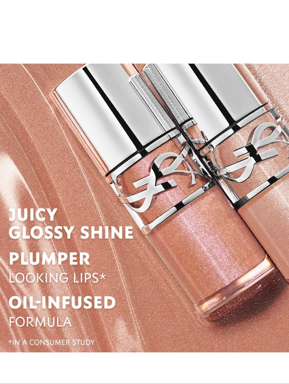 Yves Saint Laurent Love Shine Plumping Lip Oil Gloss: Thunder Stealer, .04oz NIB - Picture 3 of 6